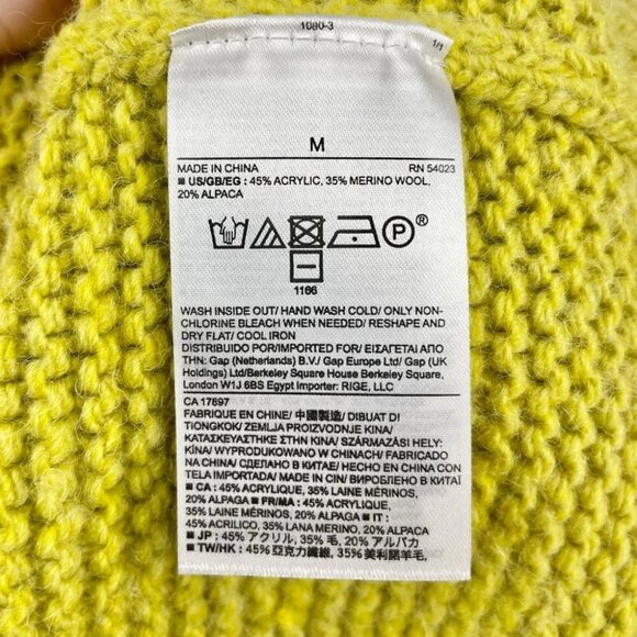 ** Birretti Chartreuse Merino Alpaca Mix Turtleneck Sweater US M - Picture 5 of 8
